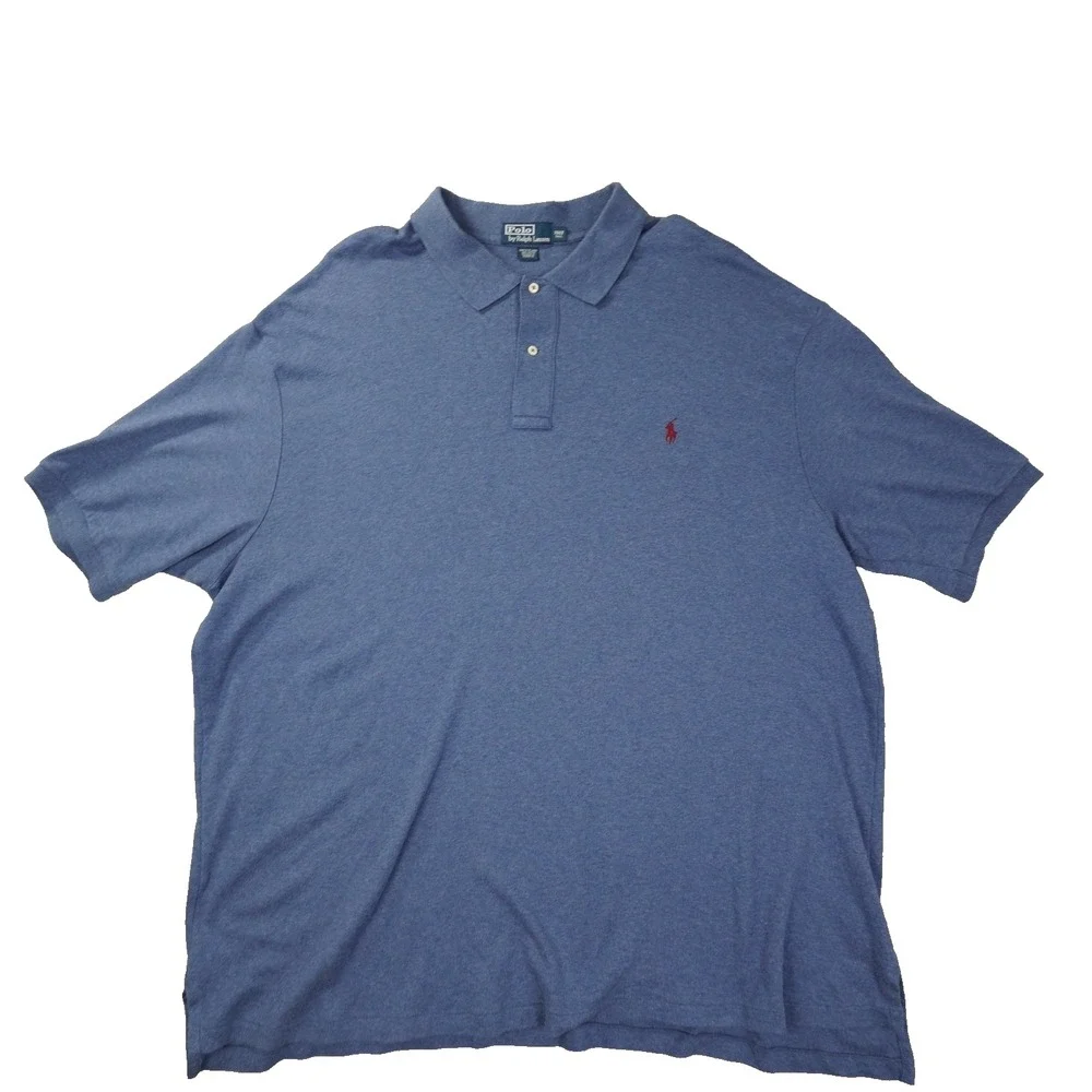 Polo Ralph Lauren Polo Shirt Men's 3XLT Blue Short Sleeve Preppy Golf